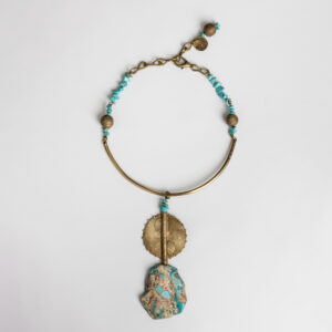 ogrlica tirkiz variscit mesing Dalia Katavić nakit