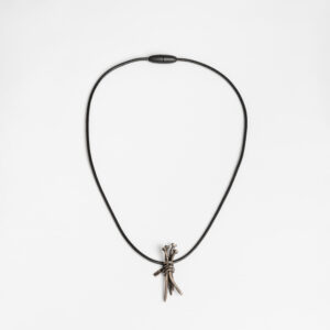 ogrlica srebro koža Dalia Katavić nakit