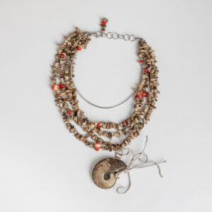 ogrlica amonit jaspis mačje oko koralj srebro Dalia Katavić nakit