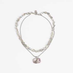 ogrlica labradoti ametist čelik Dalia Katavić nakit